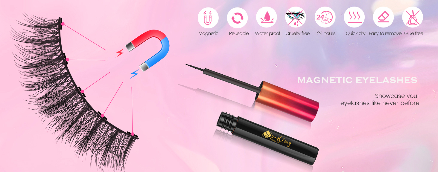 Get the Perfect Glam Look with Pingdu Sparkling Eyelash® 3D Magnetic Eyelash Kit