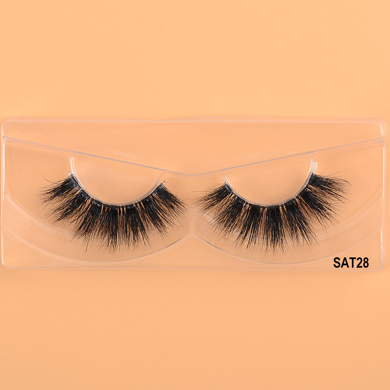 25mm 3D Mink Eyelashes Clear Band False Strip Lashes