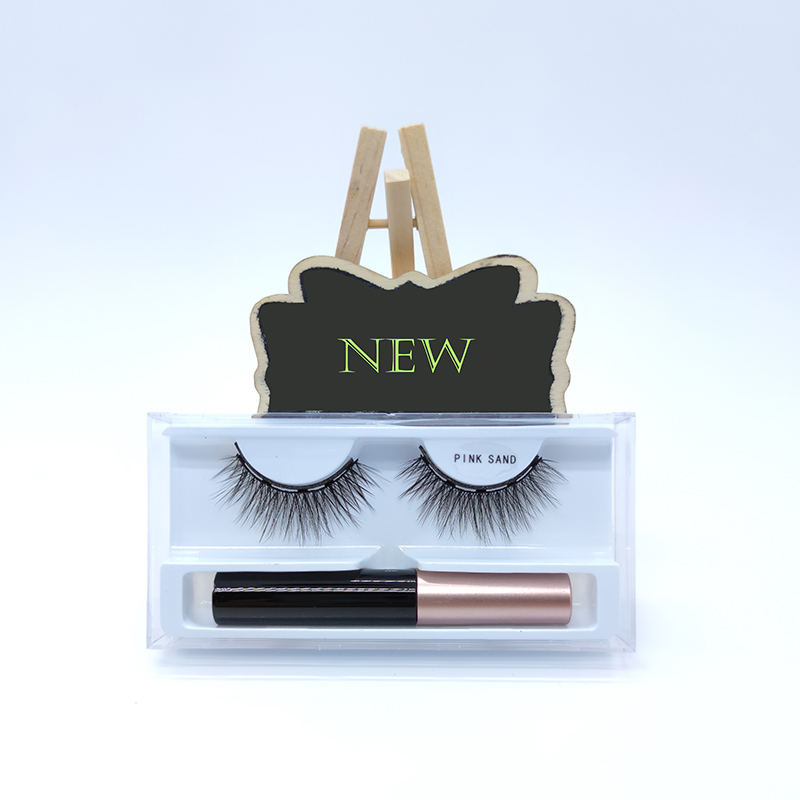 3D Faux Mink 1 Pair Magnetic Eyelash Eyeliner Kit