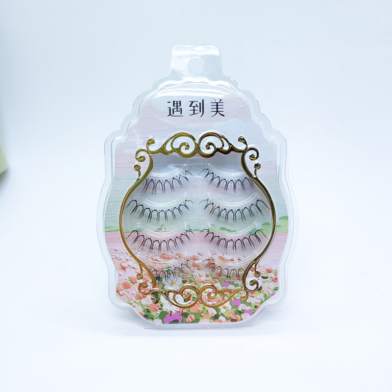 4 Pairs Natural Look Cross Clear Band 5-7mm Cross Eyelash 07