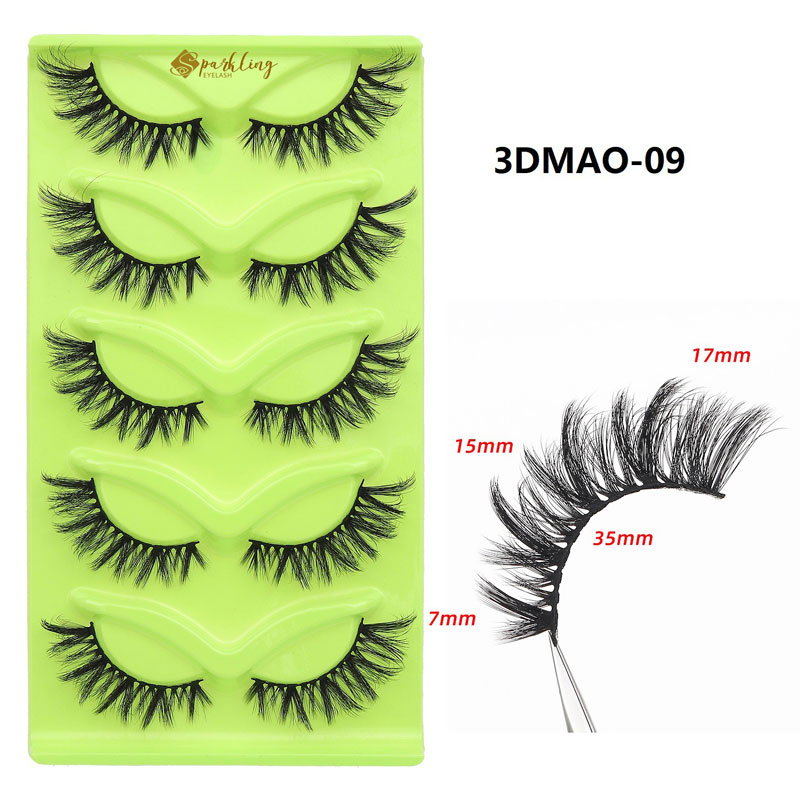5 Pairs Wispy Cat Eye Lashes