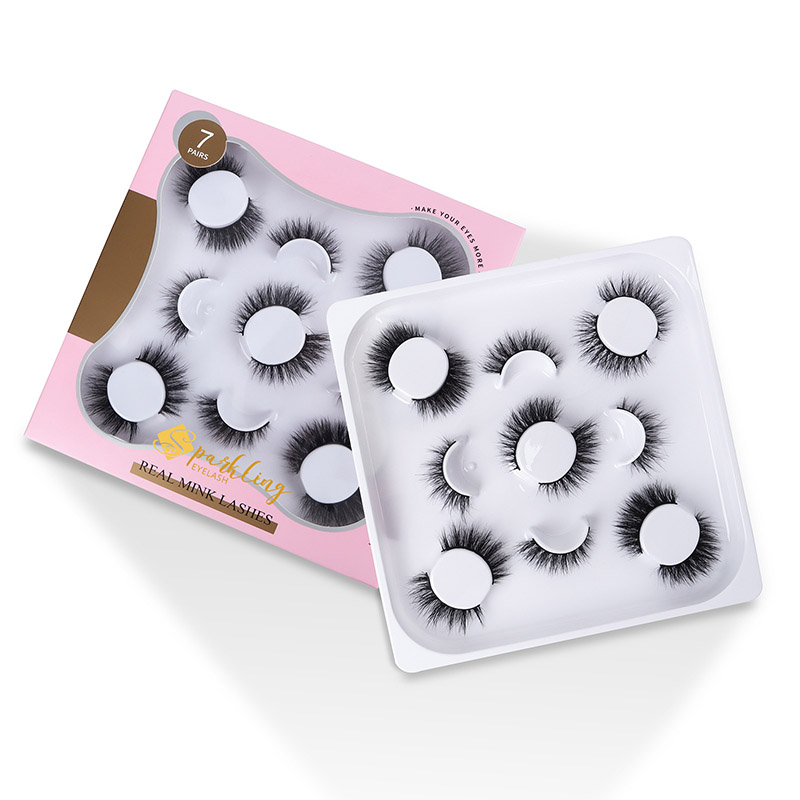 7 Pairs 3D False Eyelashes Natural Look Wispy Fake Eyelashes