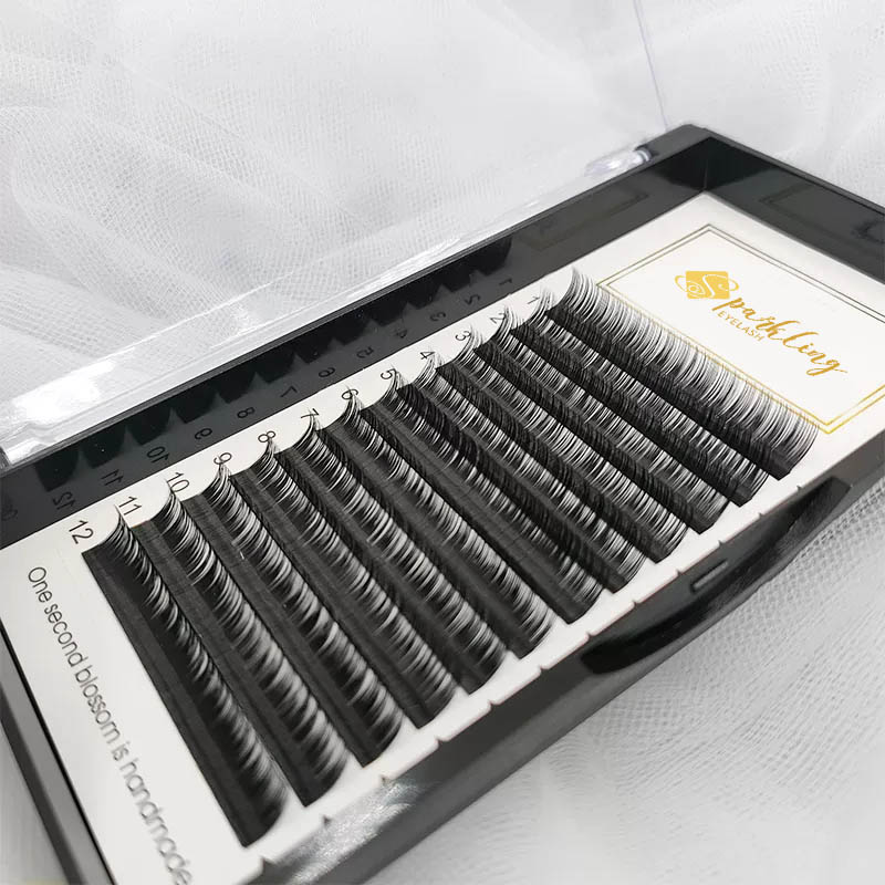Eyelash Extension D Curl 15-20mm Mixed Tray Silk Classic Lash Individual Eyelash Extensions