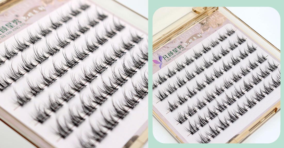 D Curl Fluffy Eyelash Clusters Pre-Glued Cluster Lashes