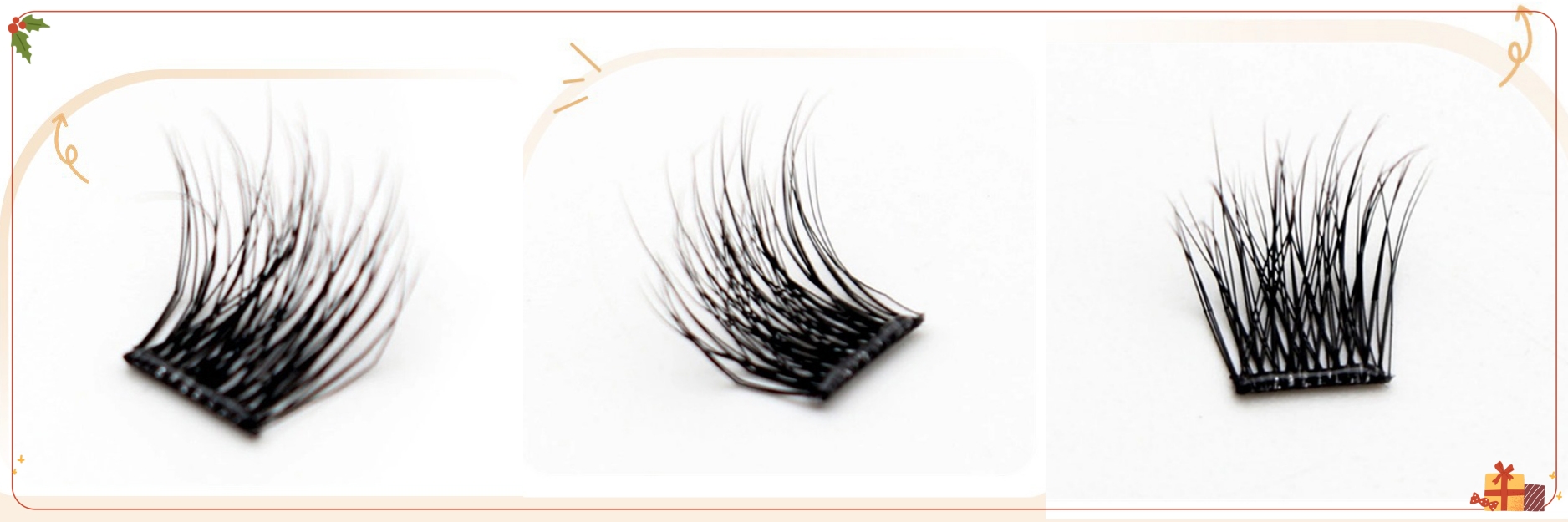 No Glue C Curl Press on Lash Clusters