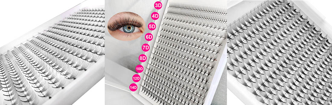 3D 4D 5D 7D Short Stem Premade Volume Lash Extensions