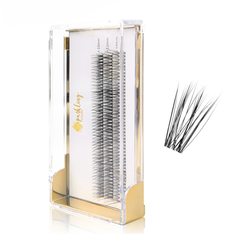 Natural Looking Segment Lashes Clear Thin Band DIY Eyelash