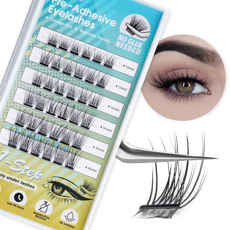 No Glue Reusable Adhesive-eyelashes for DIY Eyelashes Extension