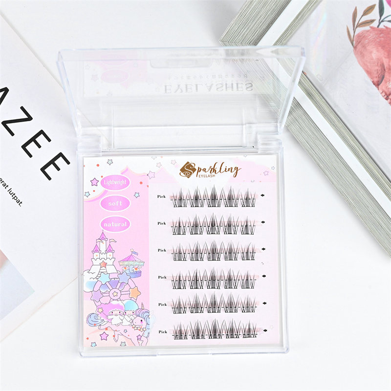 Pre Glued DIY Press on Cluster Eyelash Extension