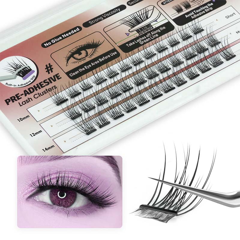 Reusable Lash Clusters Pre Glued Eyelashes
